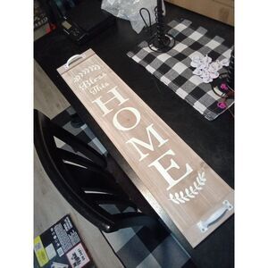 Bless This Home Wooden Barn Door Country Sign 31 1/2" Tall Farmhouse